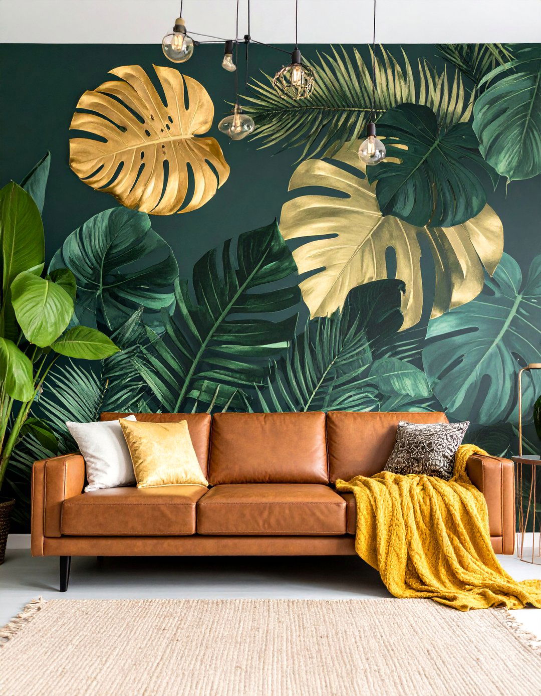 Eclectic Living Room with a Bold Patterned Wallpaper - 20 Eclectic Living Room Ideas for a Unique Style