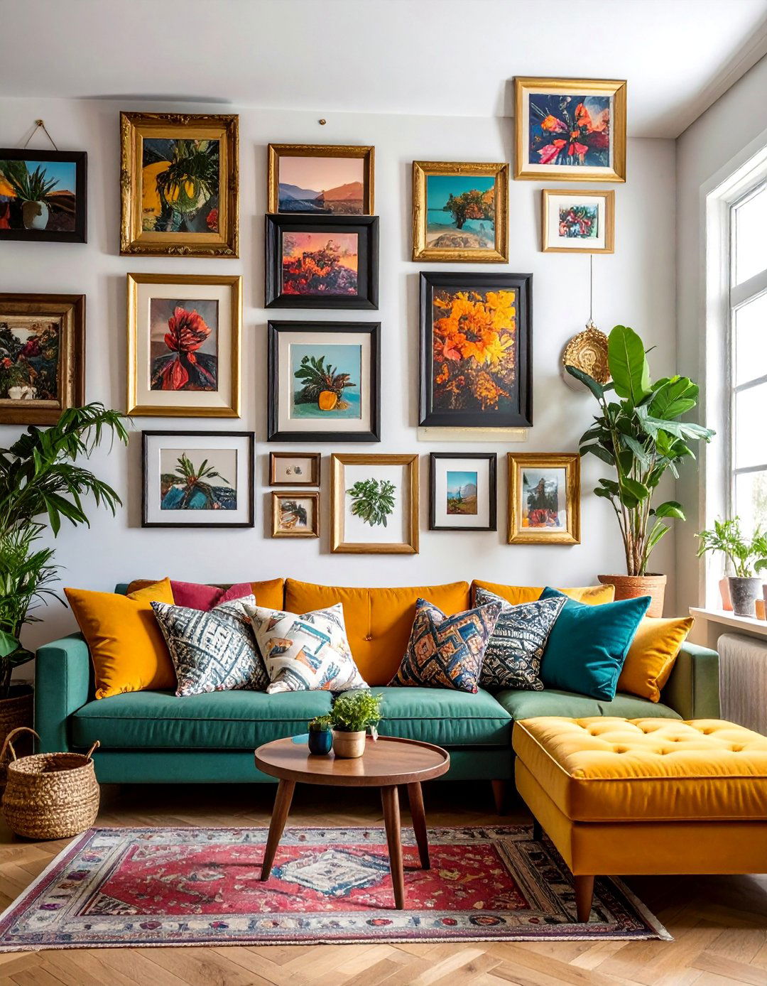 Eclectic Mix and Match Photo Wall - 40 Photo Wall Ideas to Personalize Your Living Space