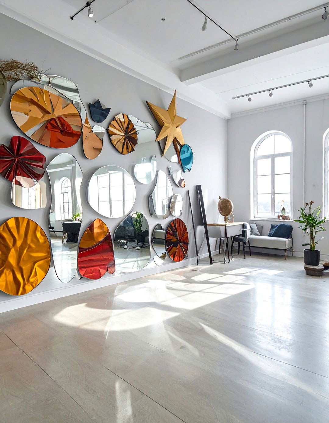 Eclectic Mixed Shape Gallery - 20 Mirror Collage Wall Ideas for Unique Decor