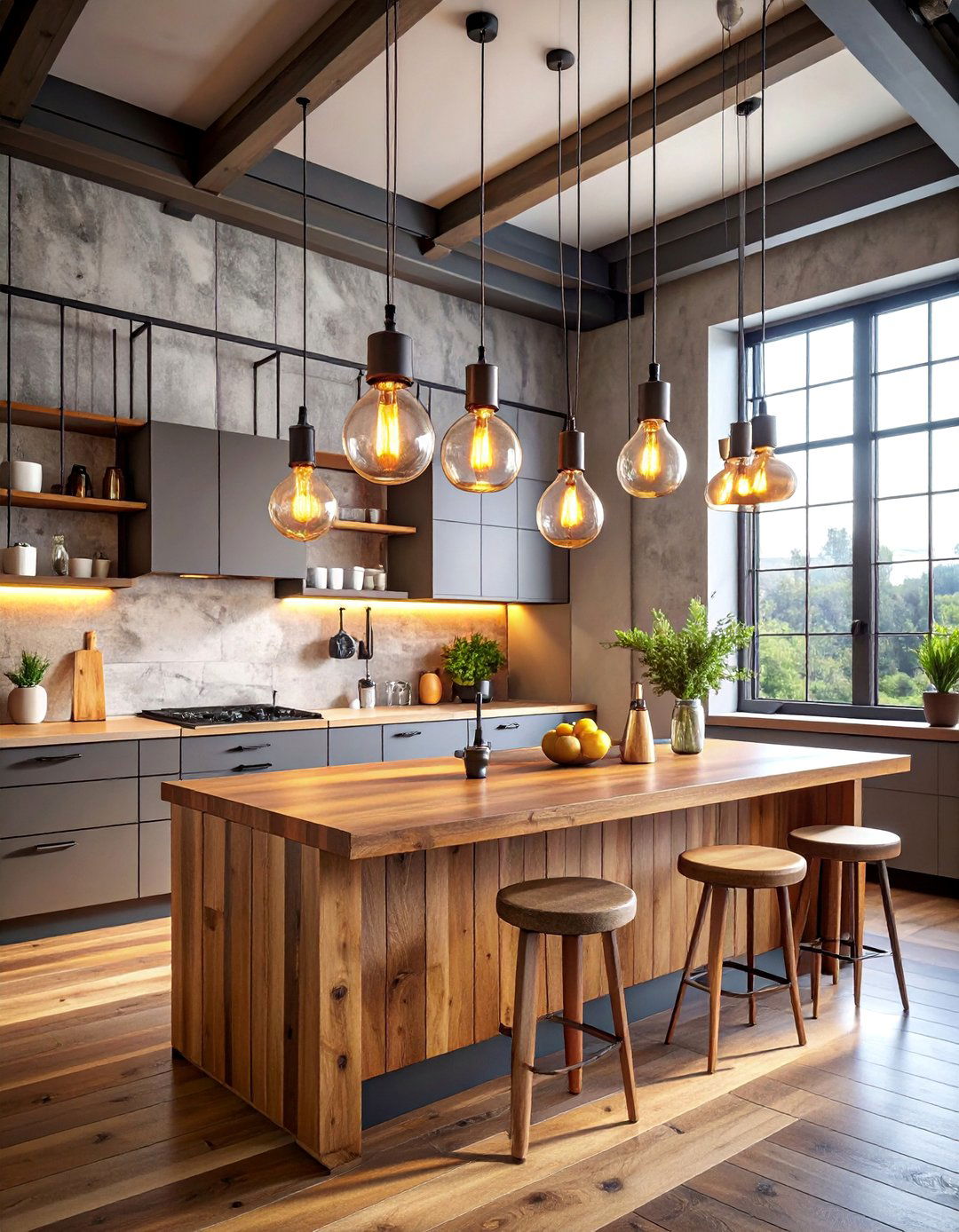 Edison Bulb Pendant Lights - 30 Industrial Decor Ideas for a Modern Home