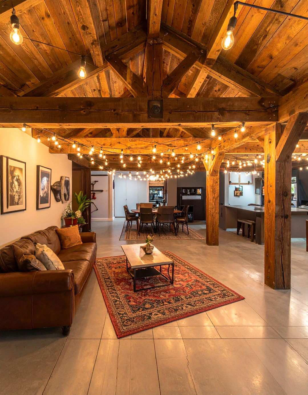 Edison Bulb String Installations - 25 Exposed Basement Ceiling Ideas for Industrial Style