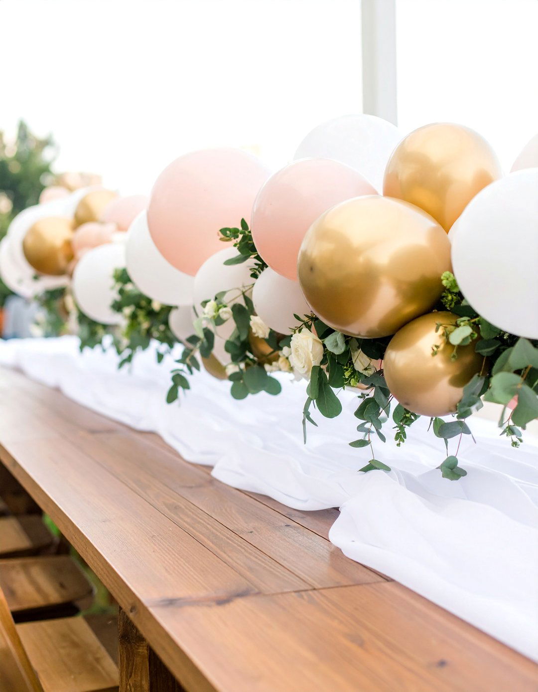 Elegant Balloon Garland Table Runner - 25 Balloon Centerpiece Ideas for Any Celebration
