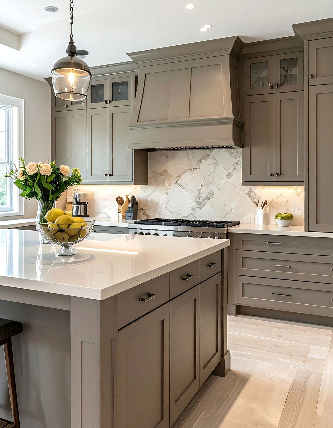 Elegant Taupe Kitchen Cabinets - 40 Kitchen Cabinet Color Ideas to Refresh Your Space