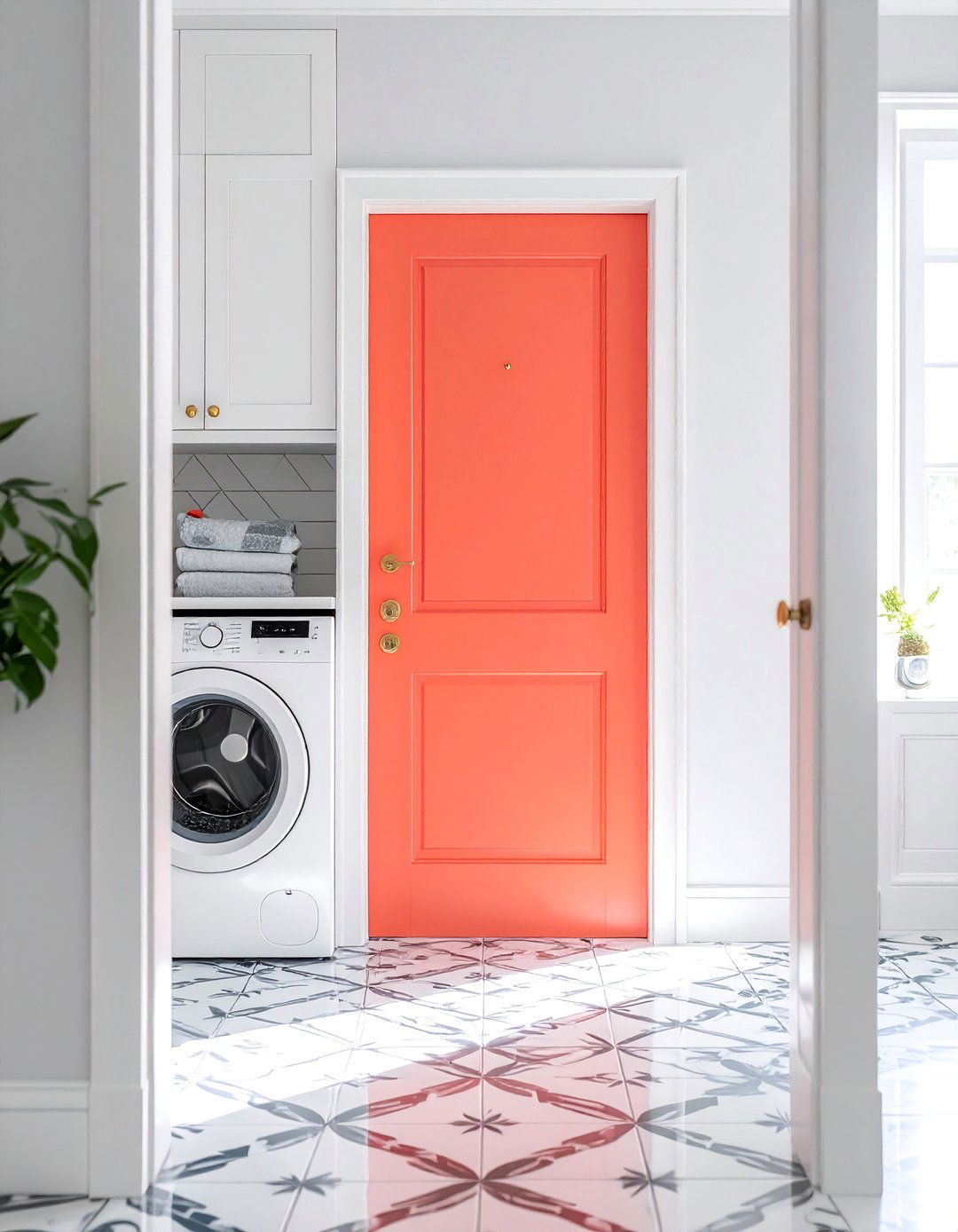 Energetic Coral Interior Door Color - 25 Interior Door Color Ideas for a Fresh Home Look