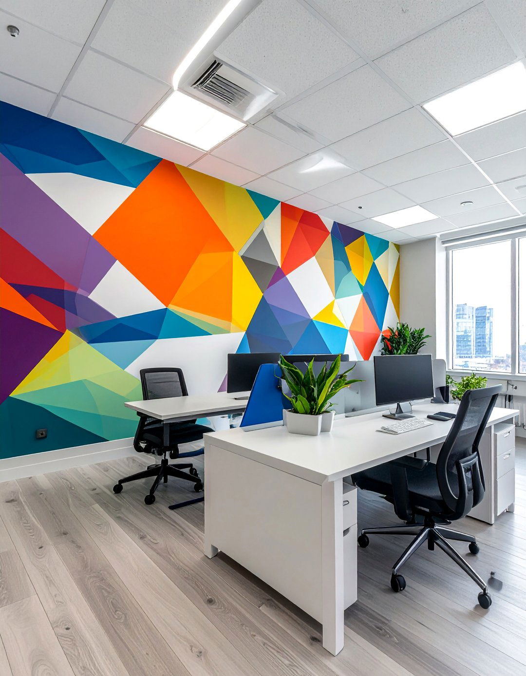 Energy Boosting Color Schemes - 25 Office Wall Murals to Inspire Productivity and Creativity
