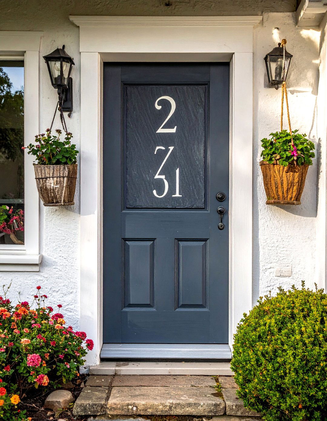 Engraved Slate House Number Plaque