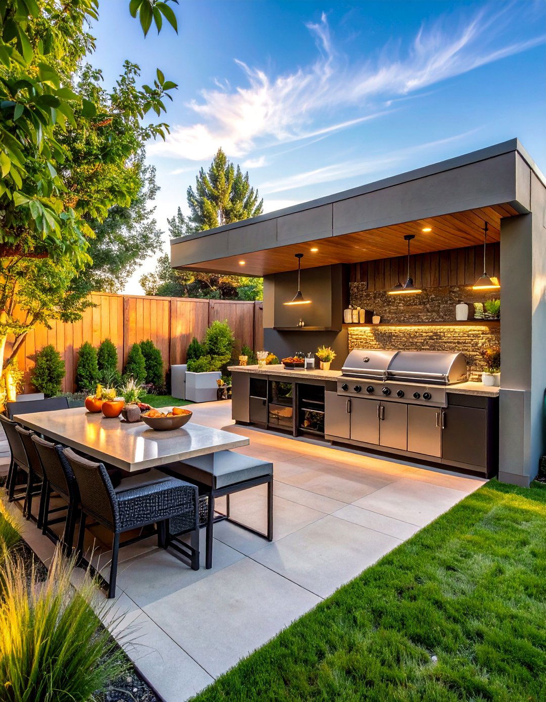 Entertaining Focused Party Kitchen - 40 Amazing BBQ Area Ideas for Outdoor Living
