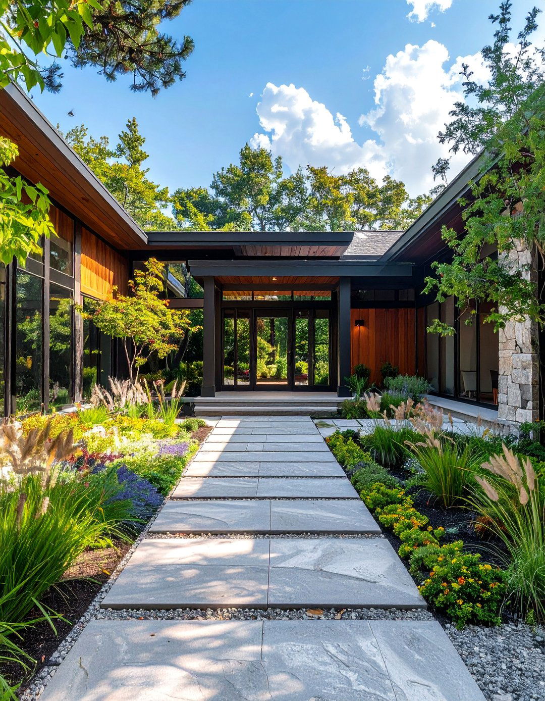 Entrance Garden Courtyard - 30 Decomposed Granite Landscaping Ideas for Your Yard