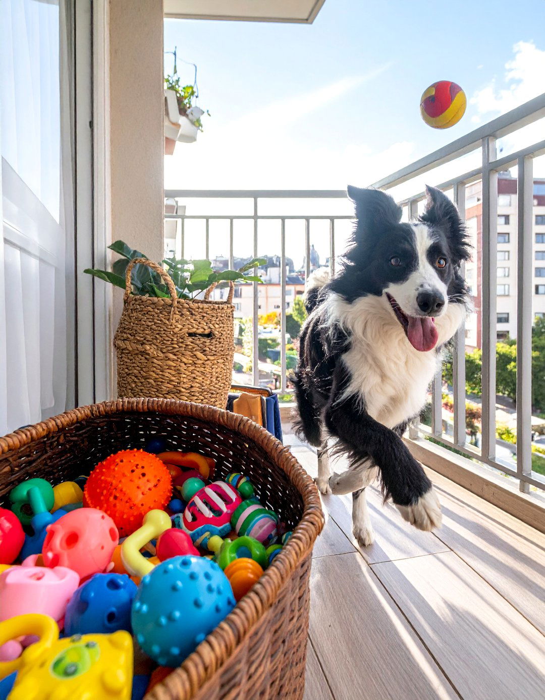 Establish a Dedicated Toy and Play Zone - 20 Dog Balcony Ideas for a Pet-Friendly Outdoor Space
