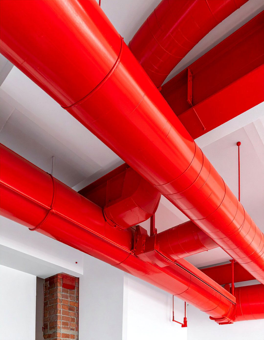 Exposed and Colorfully Painted Ductwork - 20 Postmodernism Interior Design Ideas for a Bold Look
