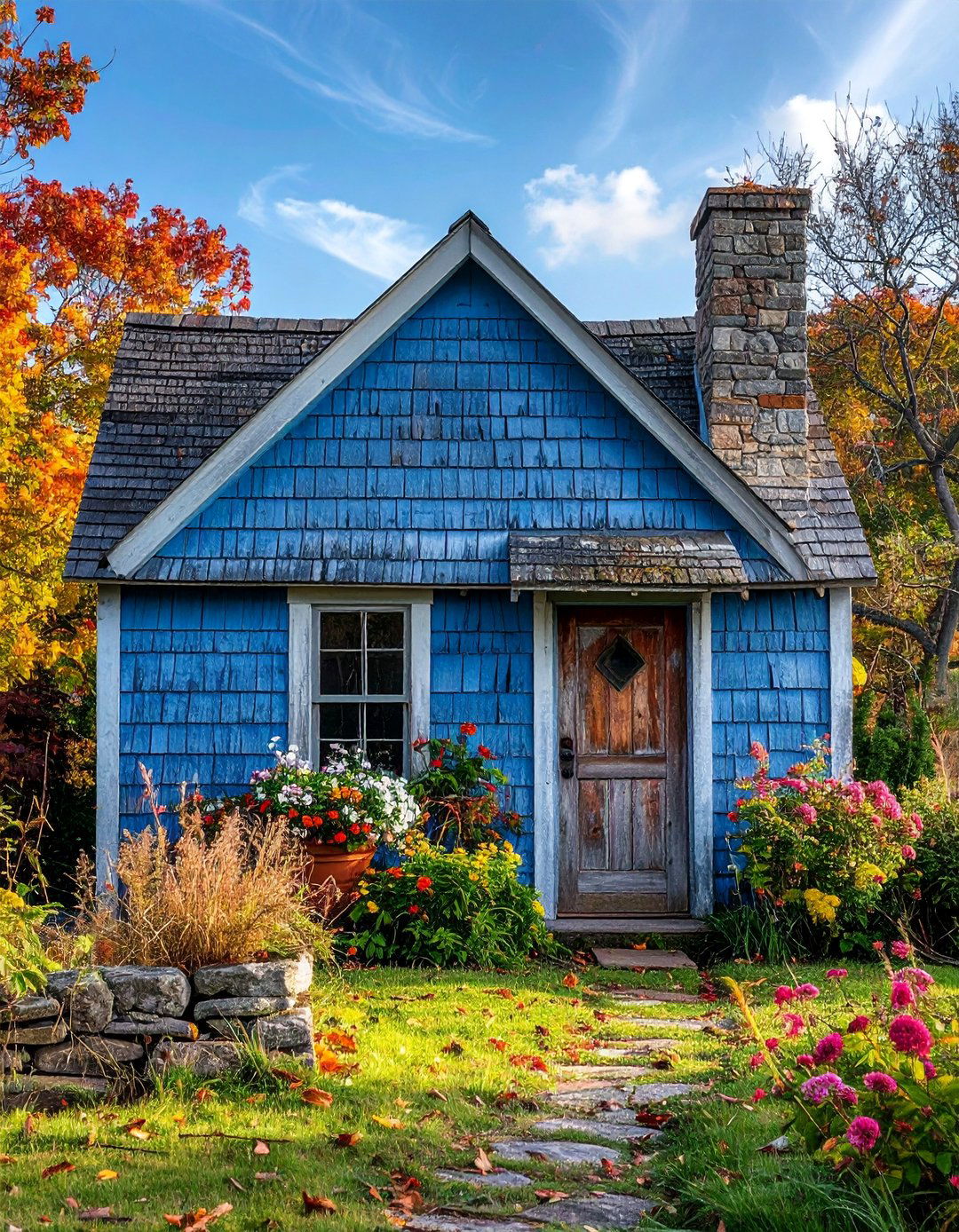 Faded Blue Exterior for a Rustic Weathered Look - 30 Blue Exterior House Paint Ideas for Curb Appeal