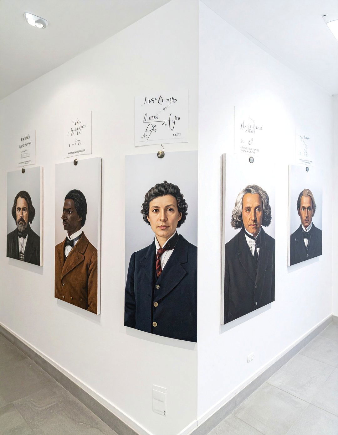 Famous Mathematicians Portrait Wall - 20 Math Mural Ideas to Inspire Your Space
