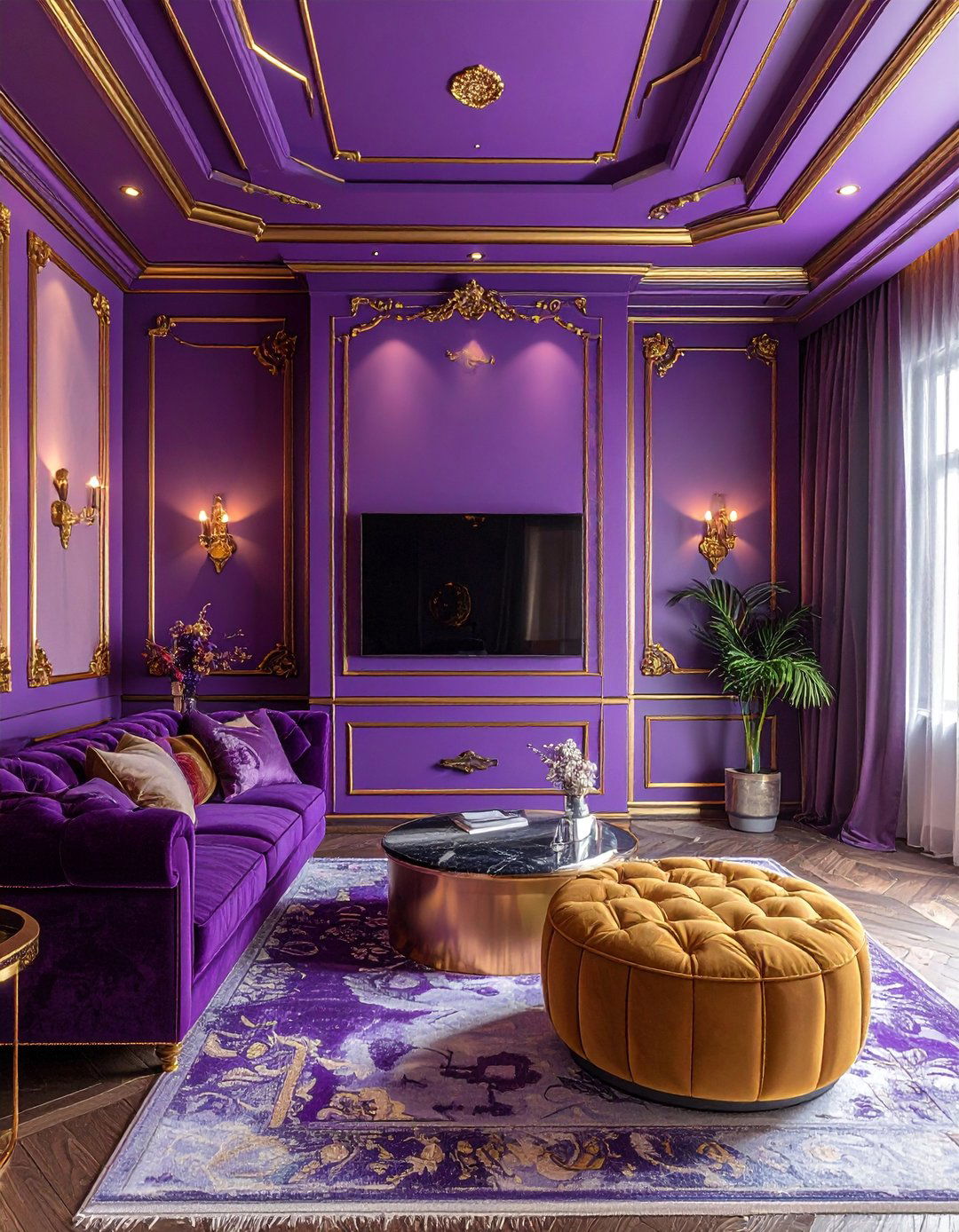 Fantasy Realm Purple and Gold Game Room Paint - 20 Game Room Paint Ideas for a Fun and Vibrant Space