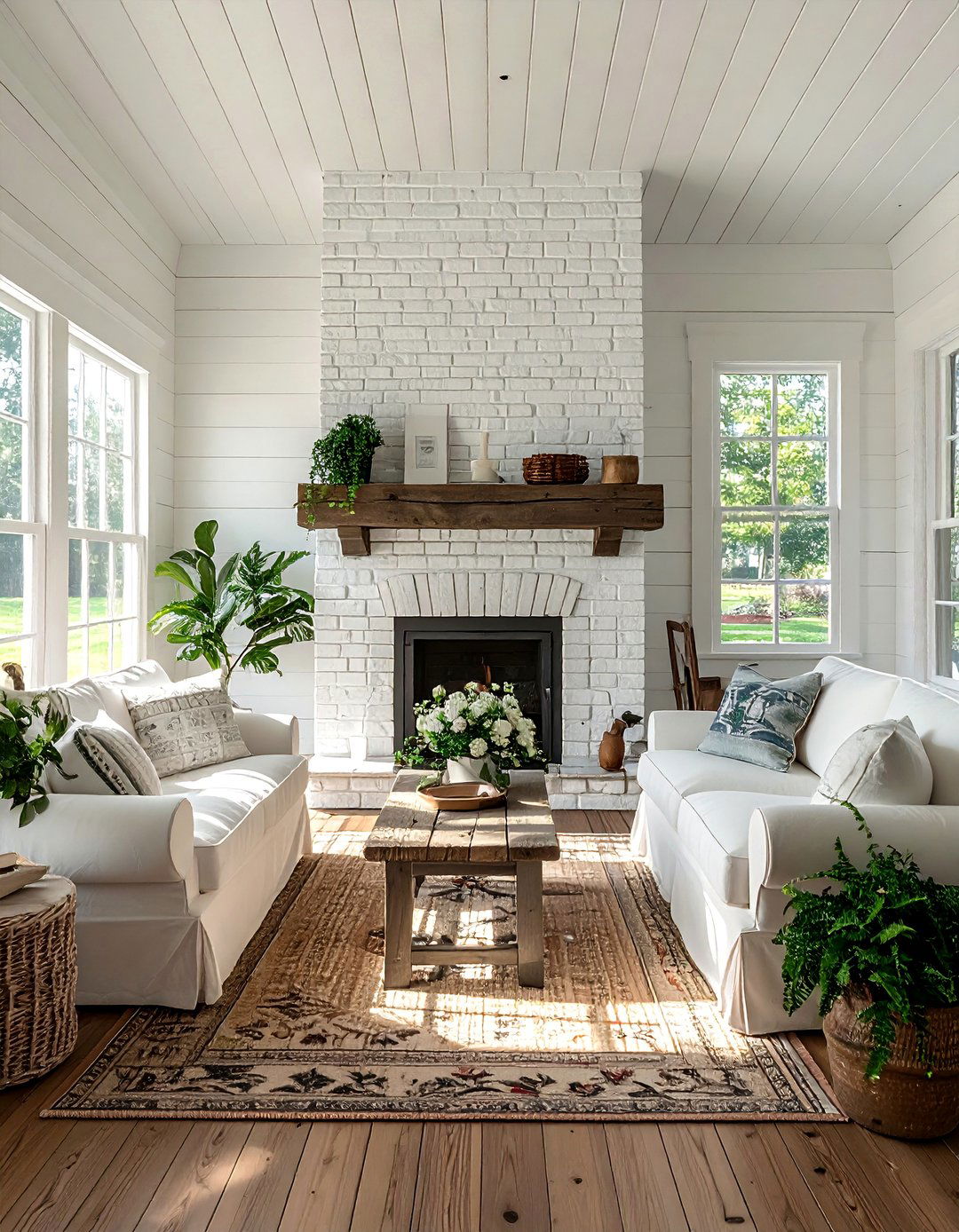 Farmhouse Fireplace Sunrooms - 30 Sunrooms With Fireplaces for Cozy Living