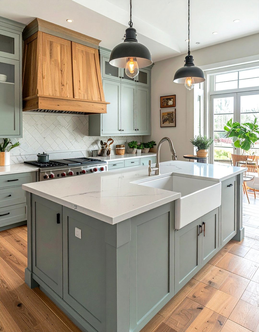 Farmhouse Kitchen Island with a Prep Sink - 25 Farmhouse Kitchen Island Ideas for a Functional Space