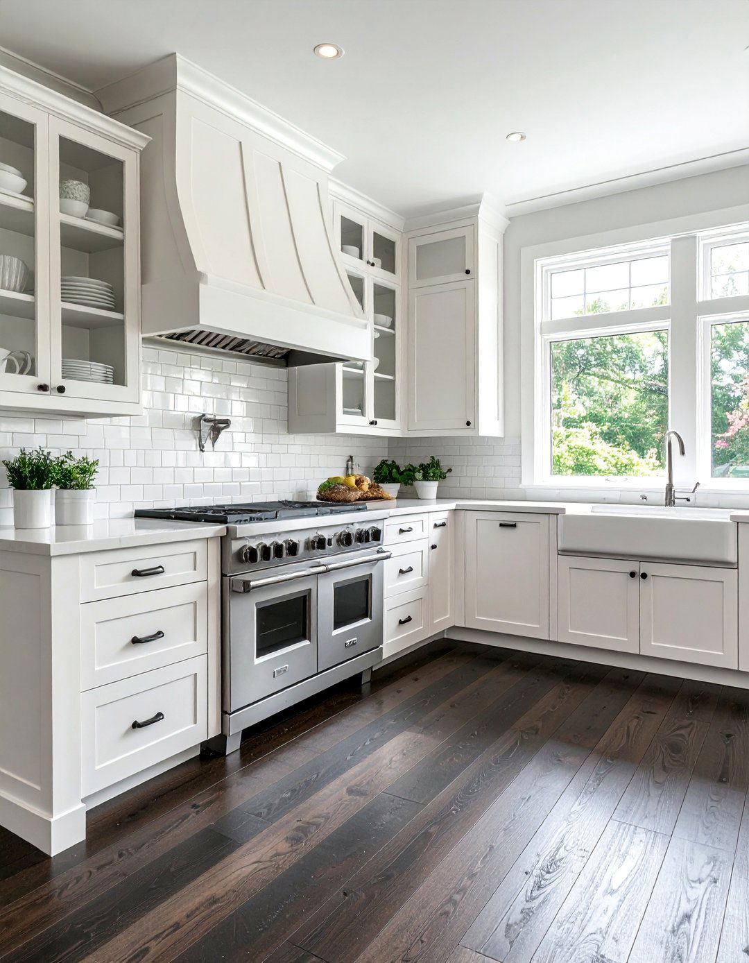 Farmhouse Kitchens With Dark Wood Floors - 25 Kitchens With Dark Wood Floors for Elegant Spaces