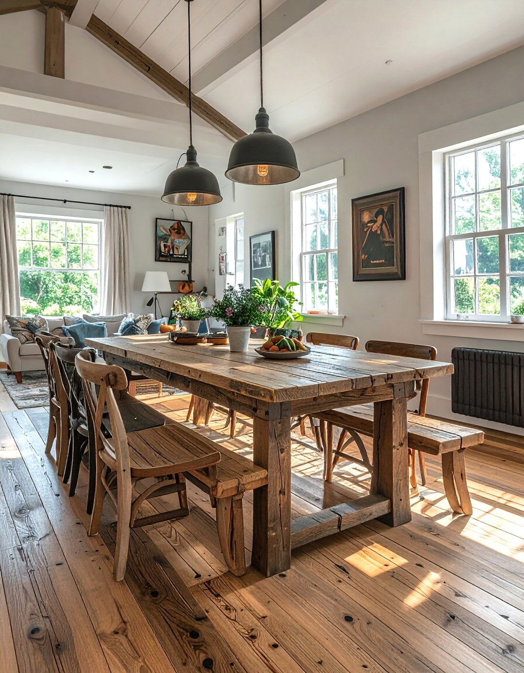 Farmhouse Style Dining Table Cottage Living Room - 30 Cottage Living Room Ideas for a Cozy Retreat