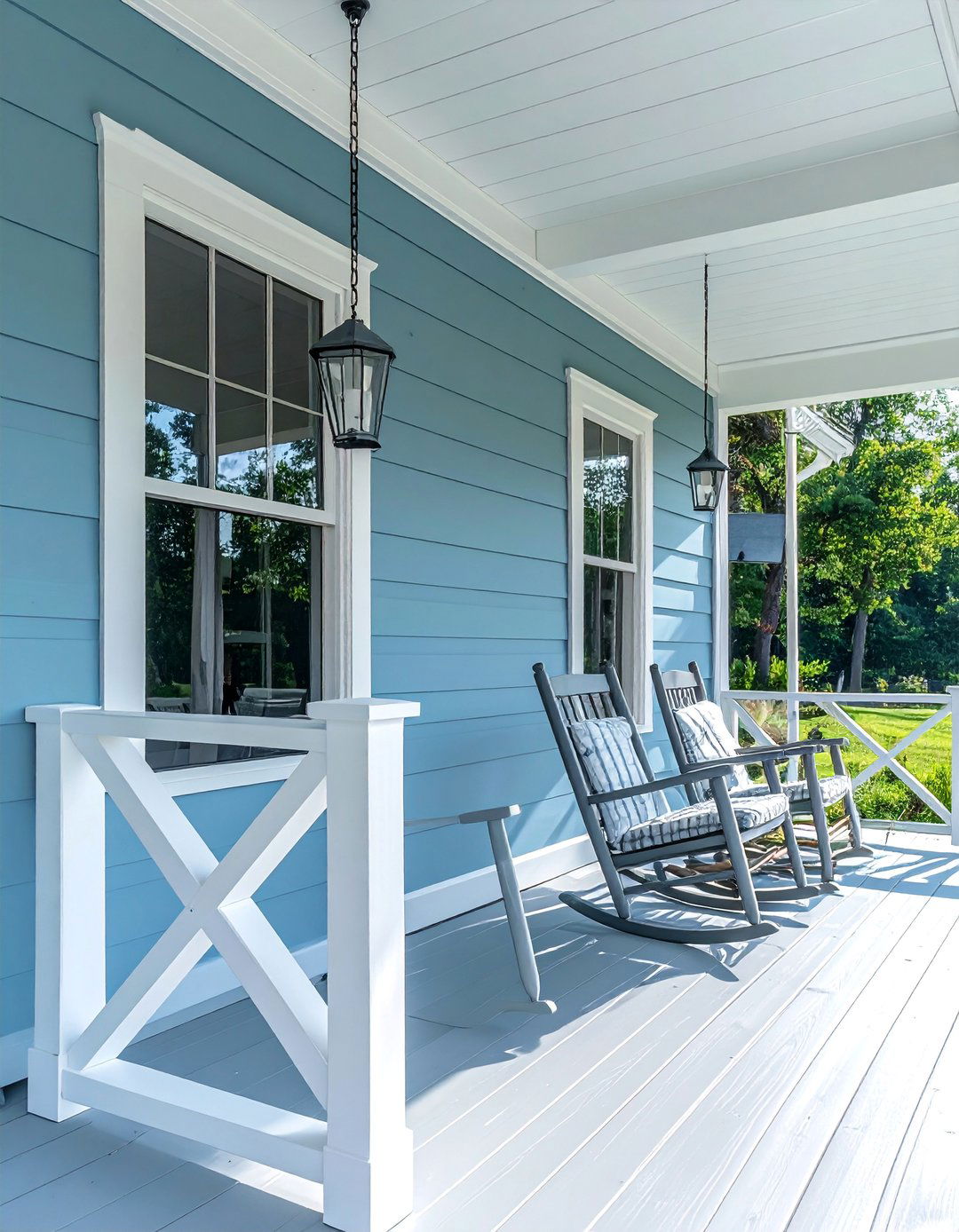 Farmhouse X Design Front Porch Railing - 25 Front Porch Railing Ideas for Curb Appeal