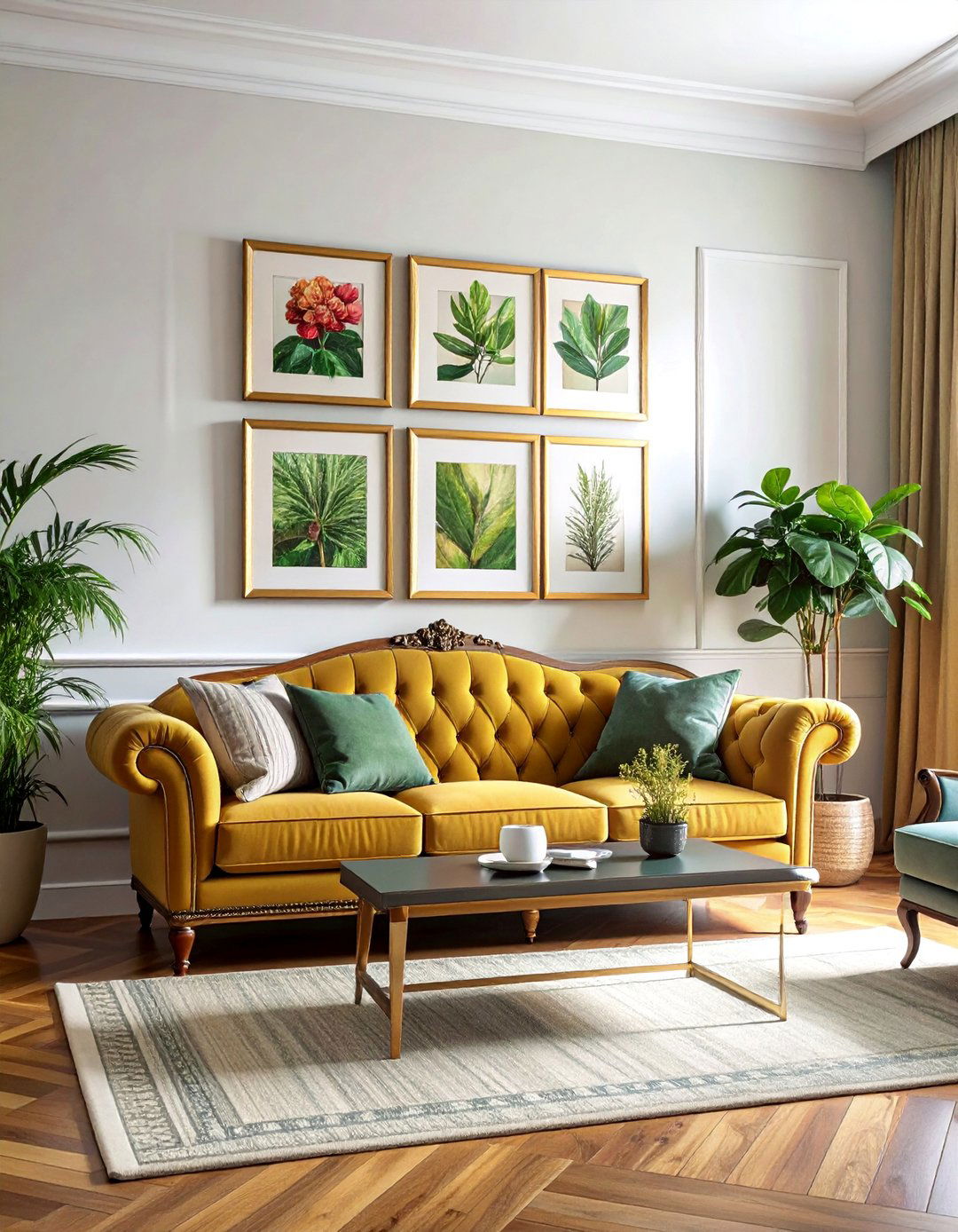 Feature a Gallery Wall of Classic Art - 25 Classic Traditional Living Room Design Ideas