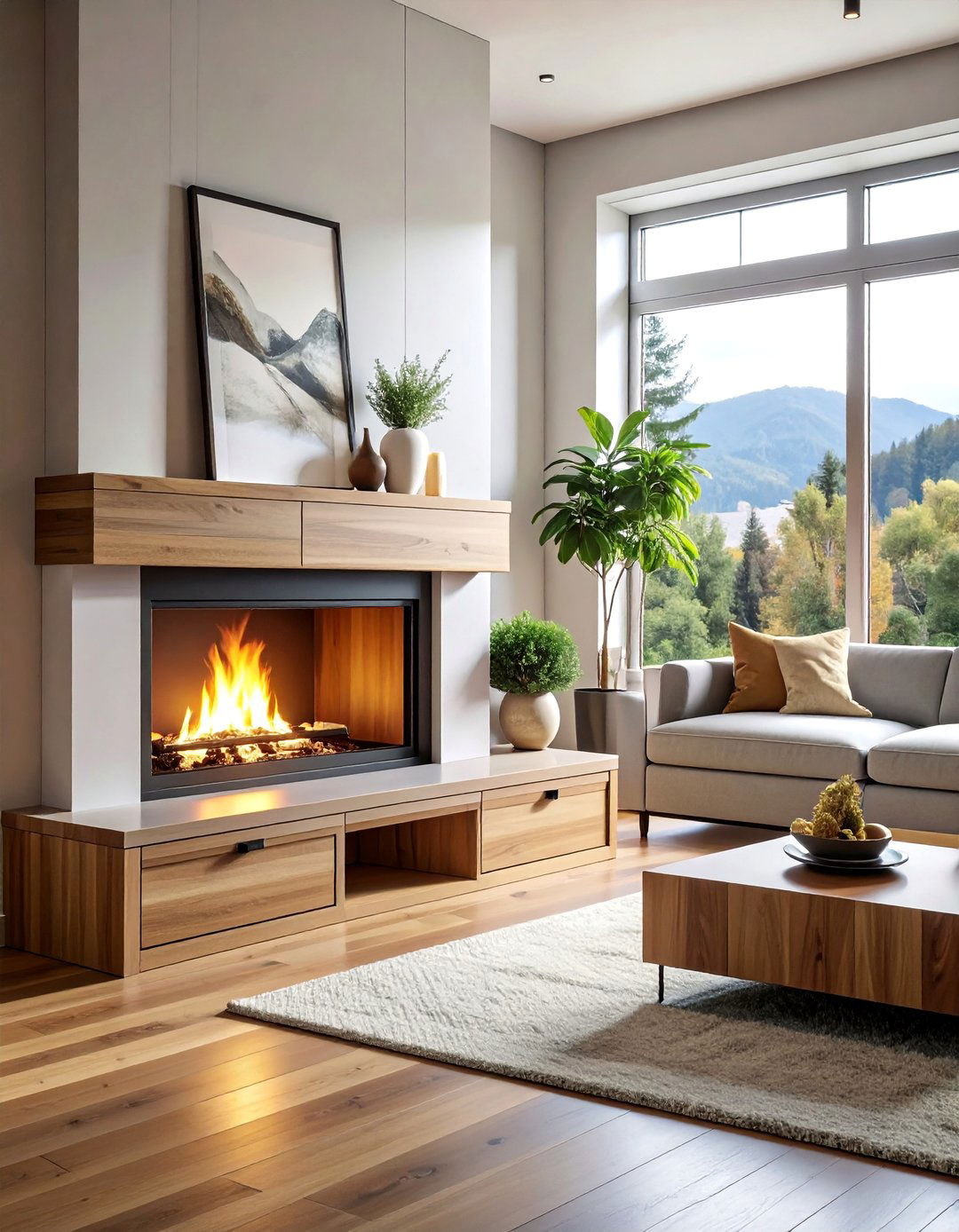 Fireplace Mantel Storage - 30 Living Room Storage Ideas to Maximize Your Space