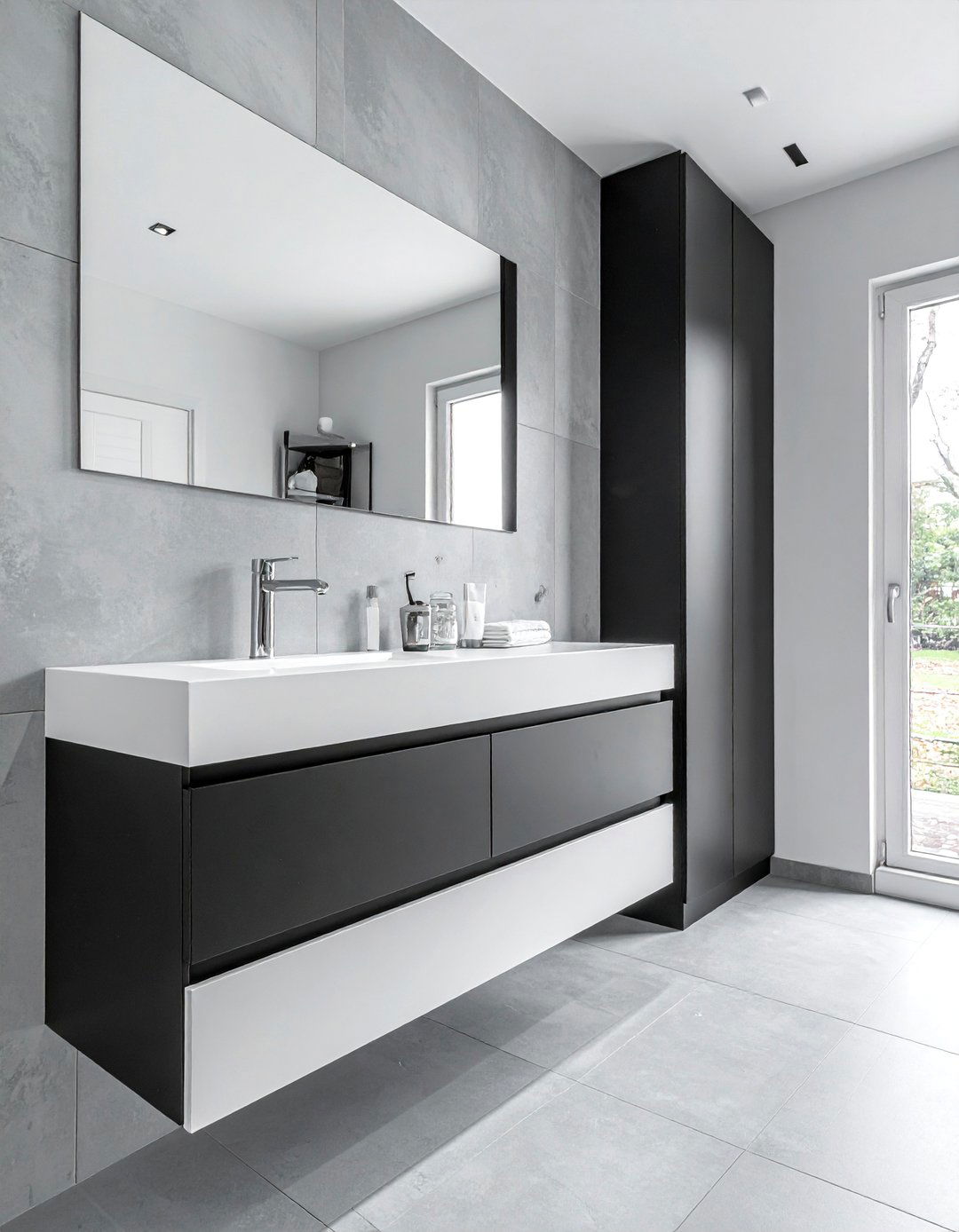 Floating Black Bathroom Cabinets - 25 Bathroom With Black Cabinets Ideas for a Bold Look