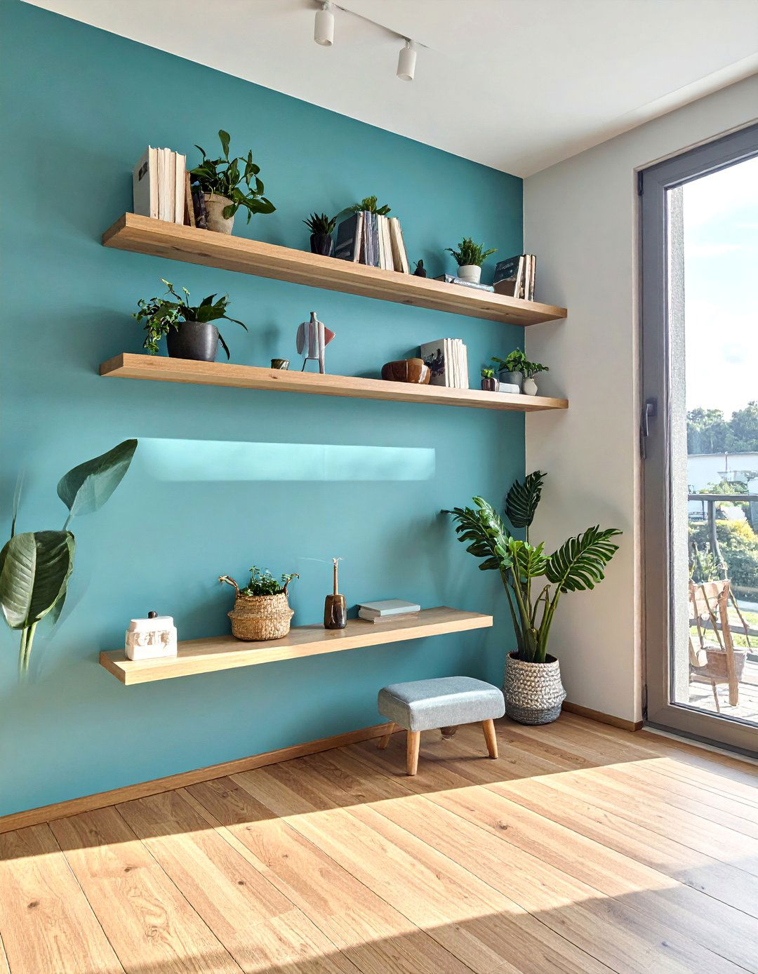 Floating Corner Display Arrangement - 40 Wall Decor Ideas to Transform Any Room