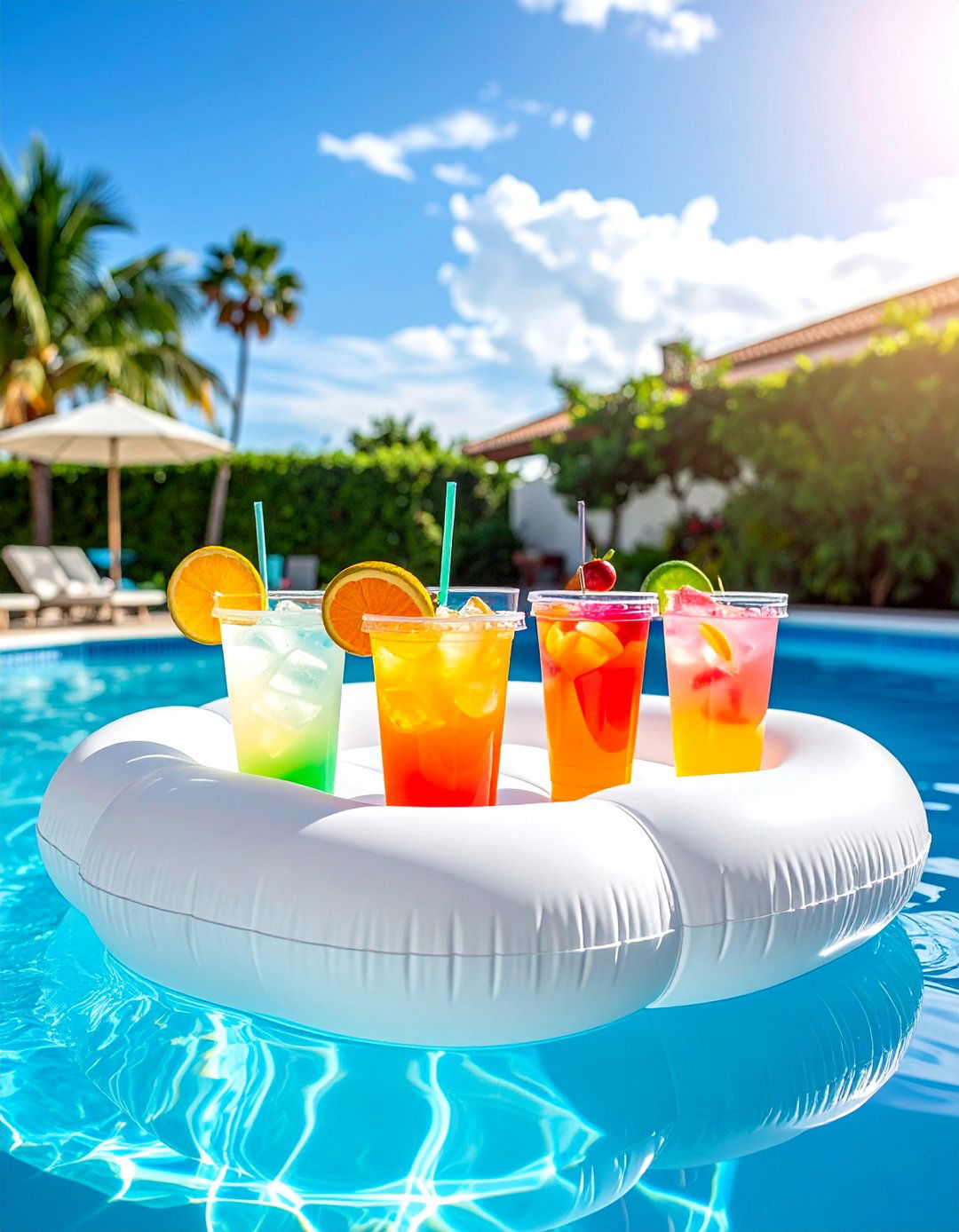 Floating Drink and Snack Holder - 20 Pool Decor Ideas for a Refreshing Outdoor Oasis