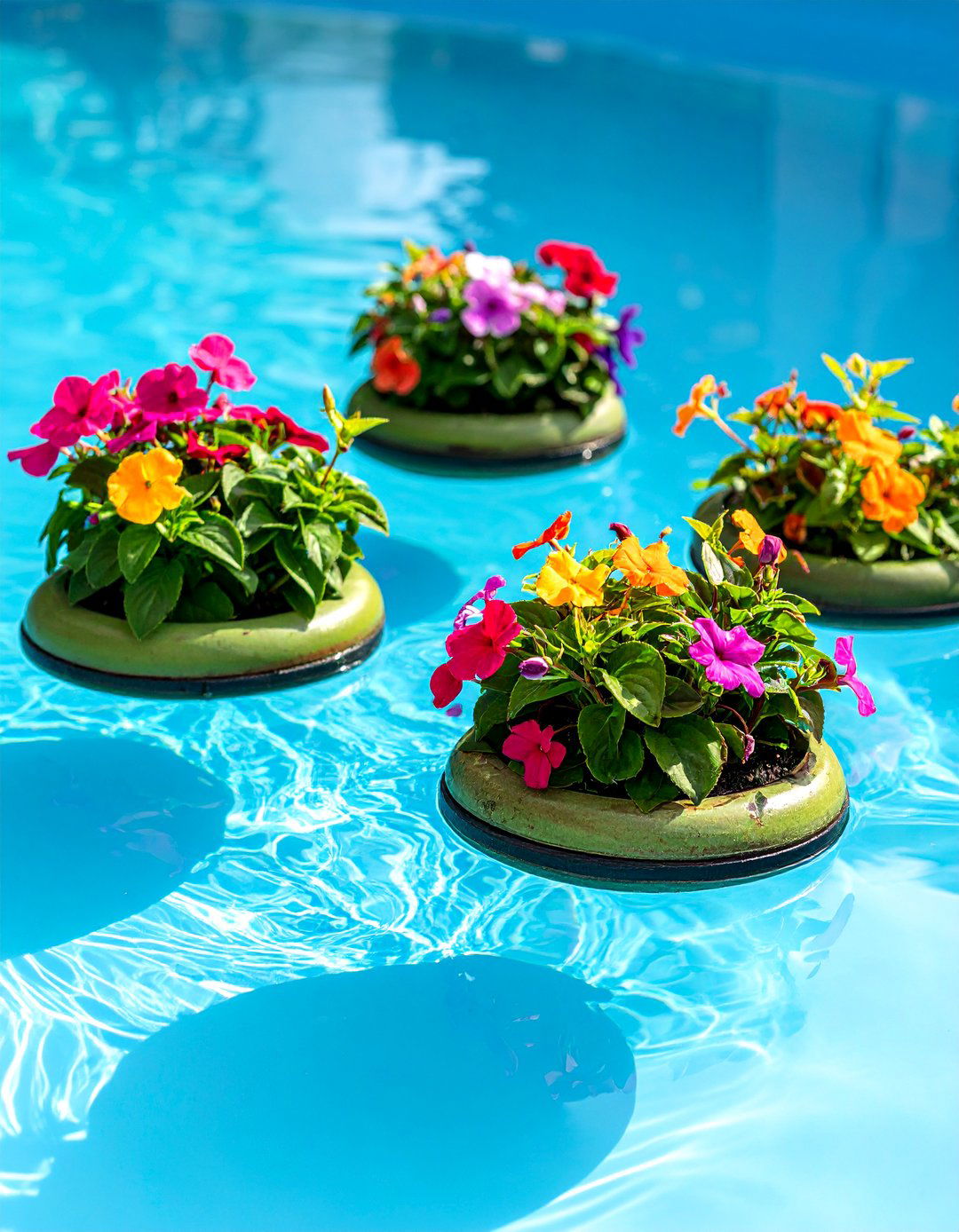 Floating Island Pool Planters - 30 Pool Planter Ideas for a Lush Backyard Oasis