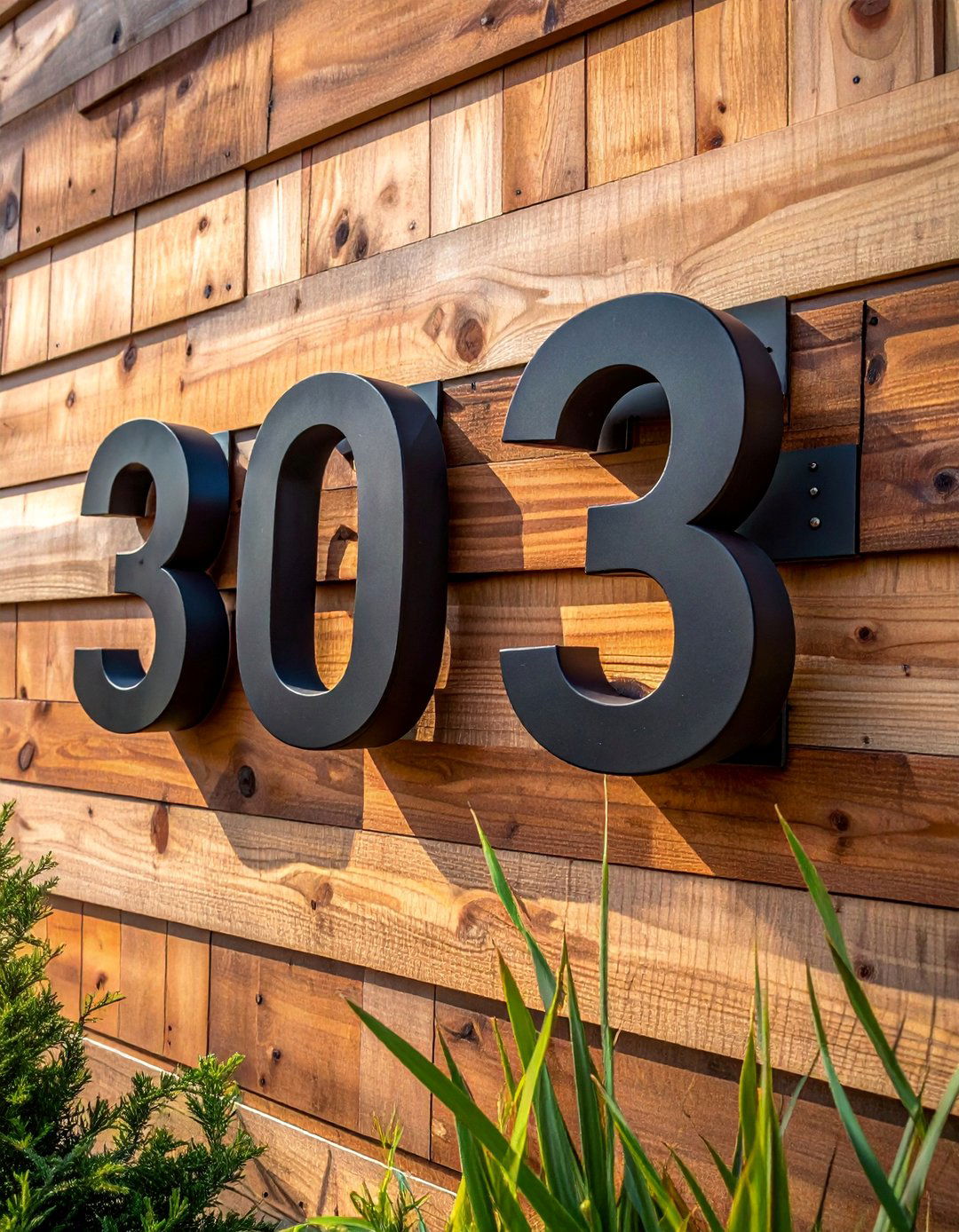 Floating Mount House Numbers - 40 House Number Ideas for Curb Appeal