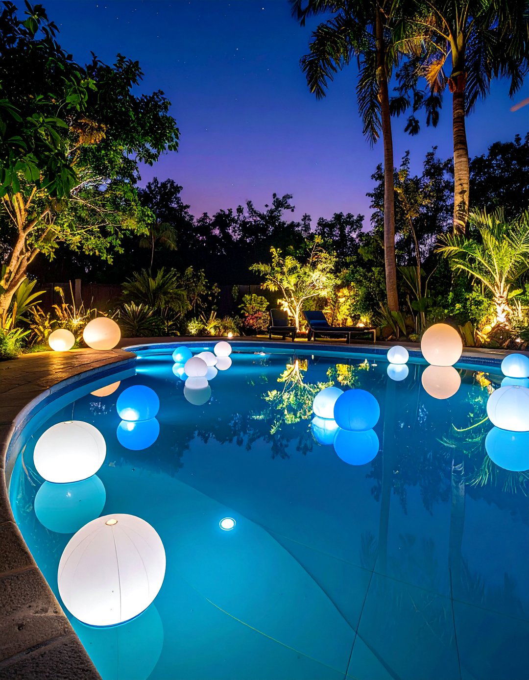Floating Pool Lights for Ambiance - 20 Pool Decor Ideas for a Refreshing Outdoor Oasis