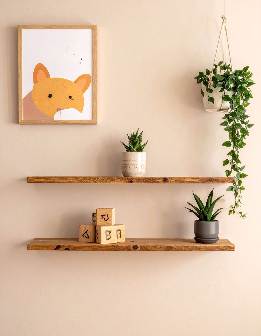Floating Shelves with Curated Boho Nursery Decor - 30 Boho Nursery Ideas for a Cozy and Stylish Space