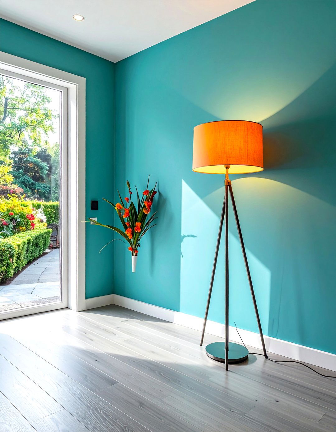 Floor Lamp Corner Accent - 40 Small Entryway Ideas for Stylish First Impressions