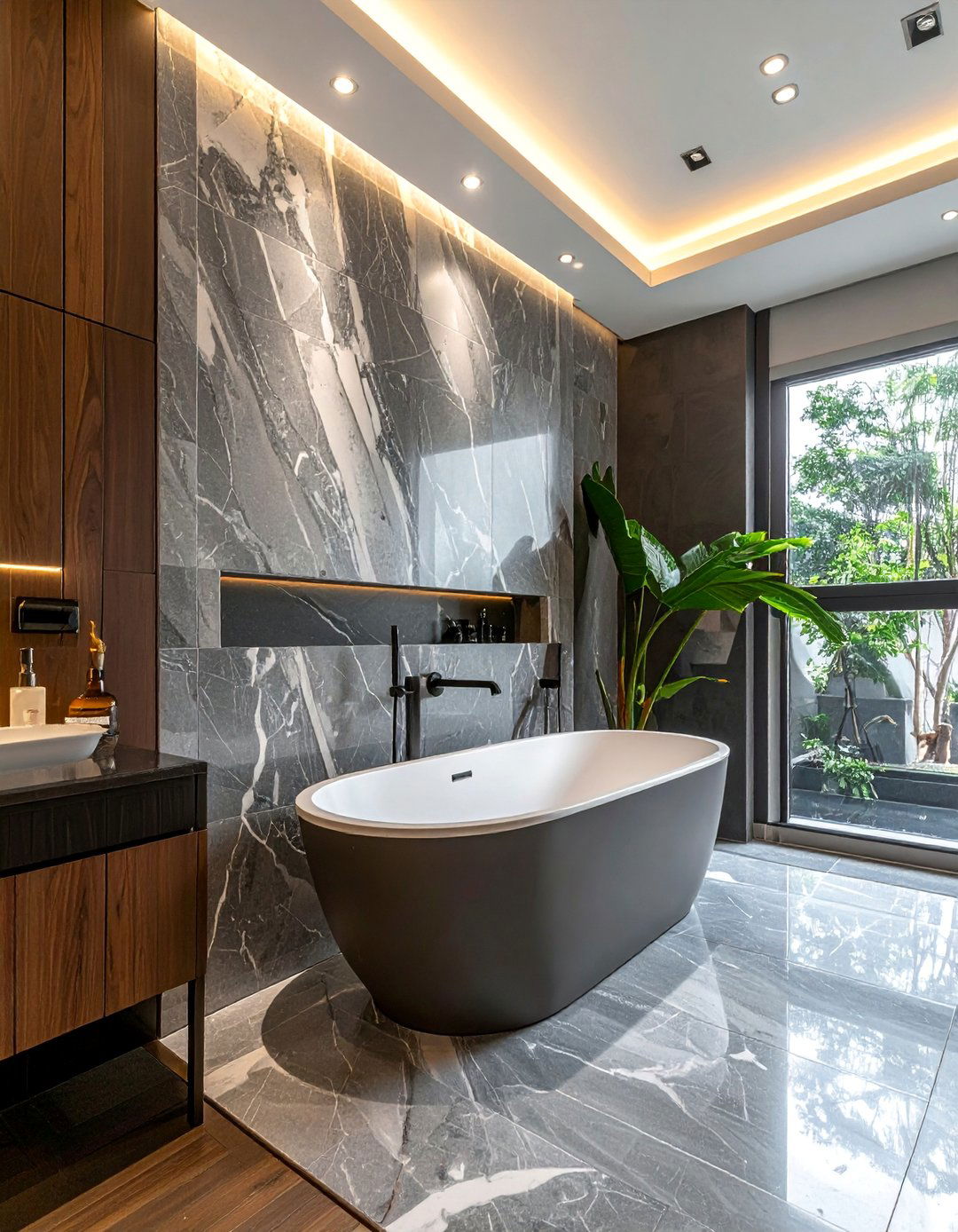 Floor to Ceiling Bathtub Tiles - 40 Bathtub Tile Ideas for a Stunning Bathroom