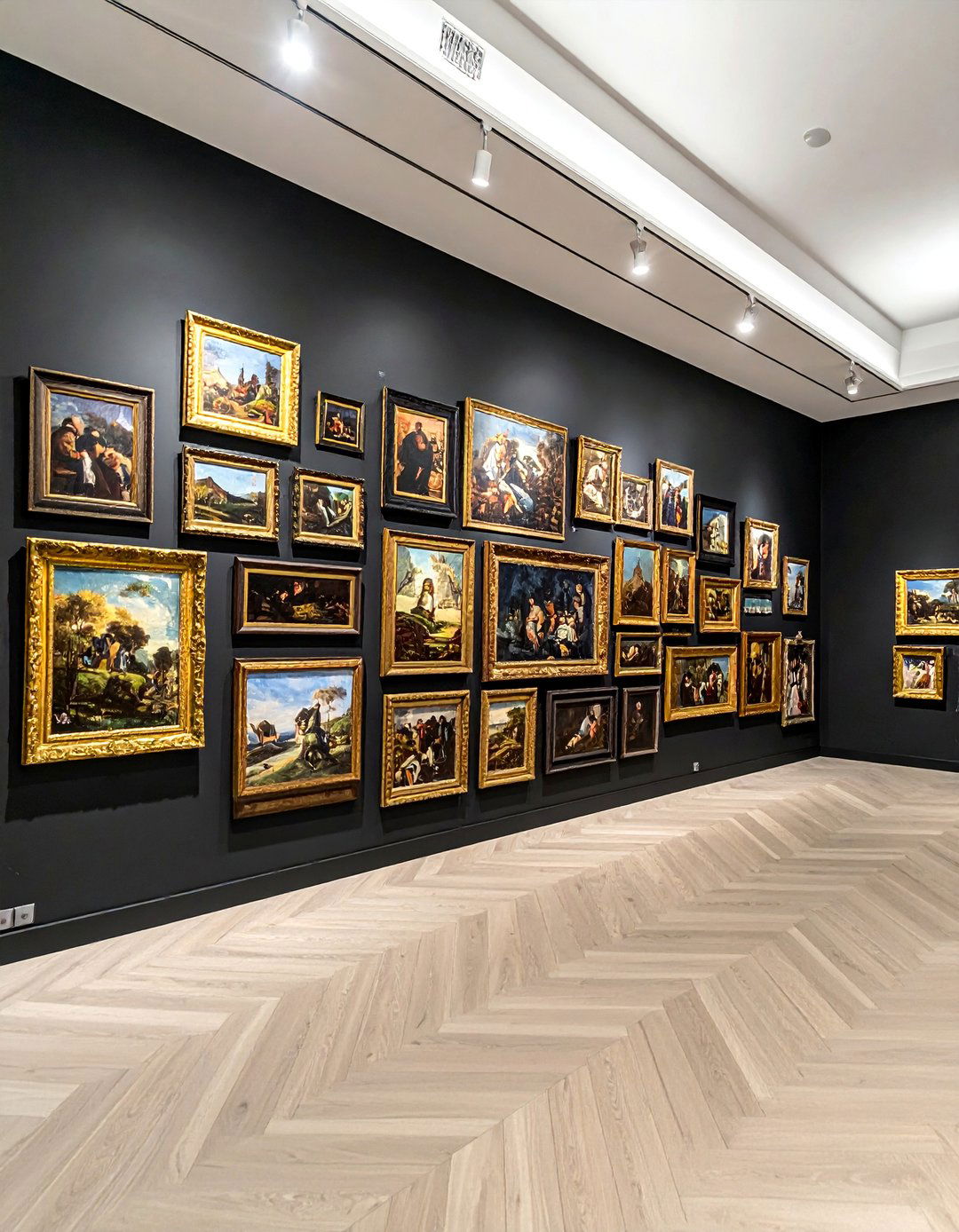 Floor to Ceiling Salon Style Gallery Wall - 25 Eclectic Gallery Wall Ideas for Artistic Homes