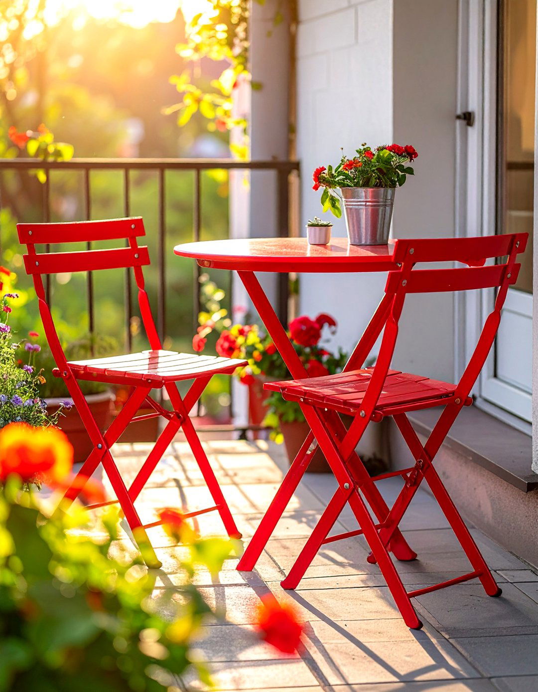 Folding Bistro Set for Small Patios - 40 Small Patio Ideas on a Budget for Cozy Outdoor Living