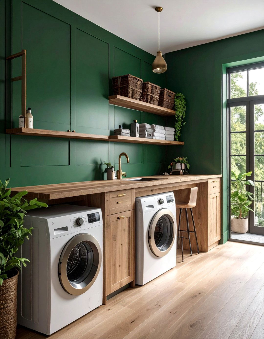 Forest Green Laundry Room Paint - 25 Laundry Room Paint Ideas for a Fresh Look