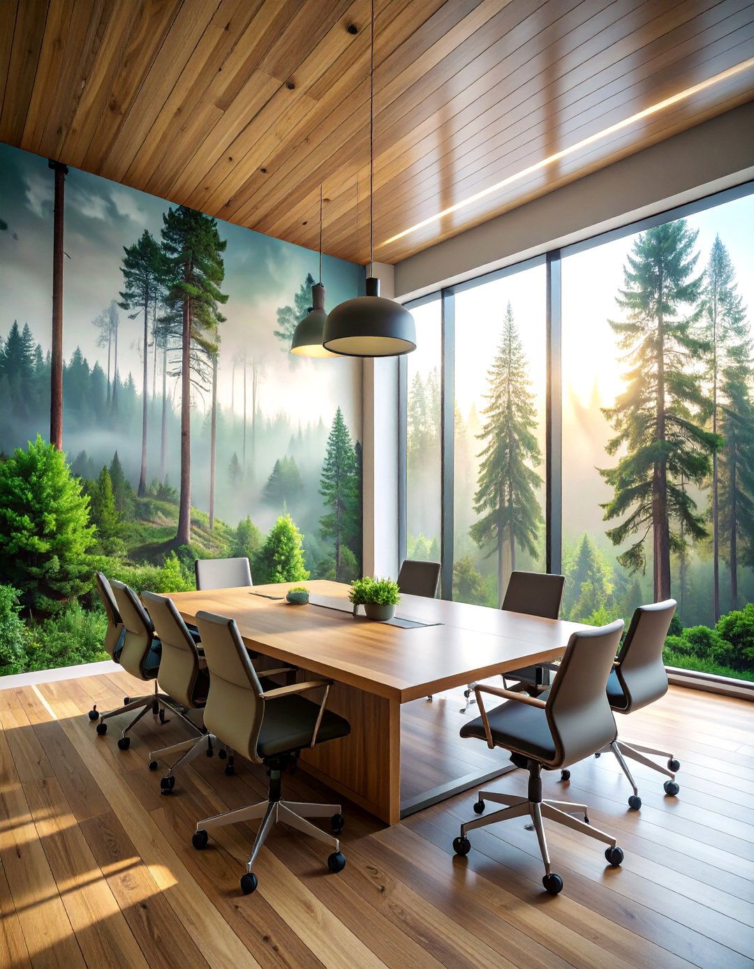 Forest Landscape Murals - 25 Office Wall Murals to Inspire Productivity and Creativity