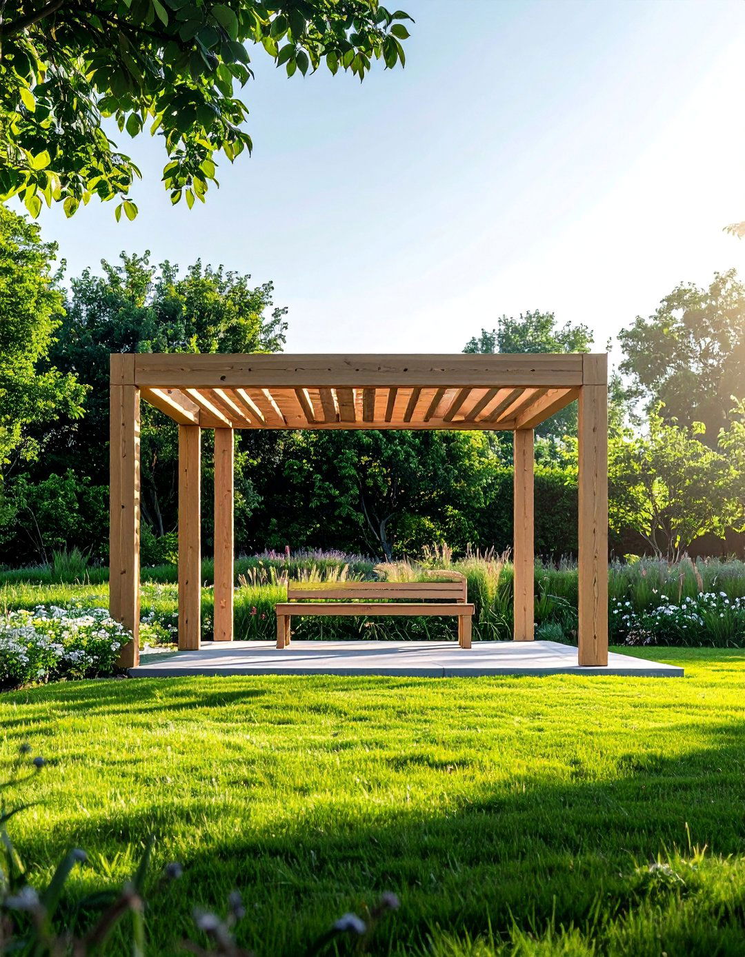 Freestanding Minimalist Pergola - 20 Modern Pergola Ideas for a Stunning Outdoor Space