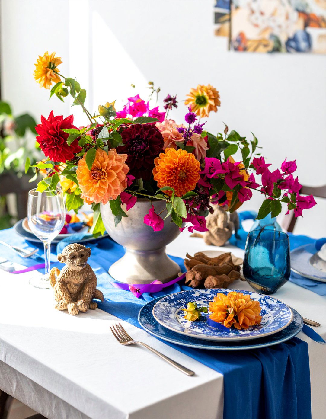 Frida Kahlo Inspired Tablescape - 20 Mexican Table Decor Ideas for Vibrant Settings
