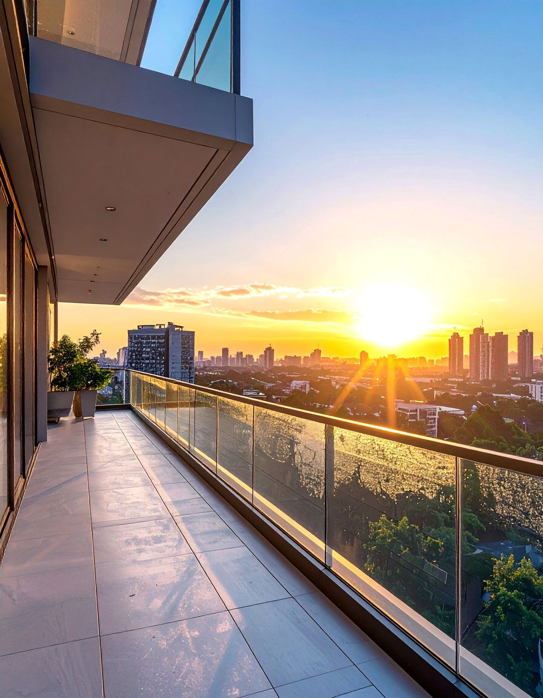 Frosted Glass Privacy Balcony Design - 25 Glass Balcony Design Ideas for a Modern and Open Feel