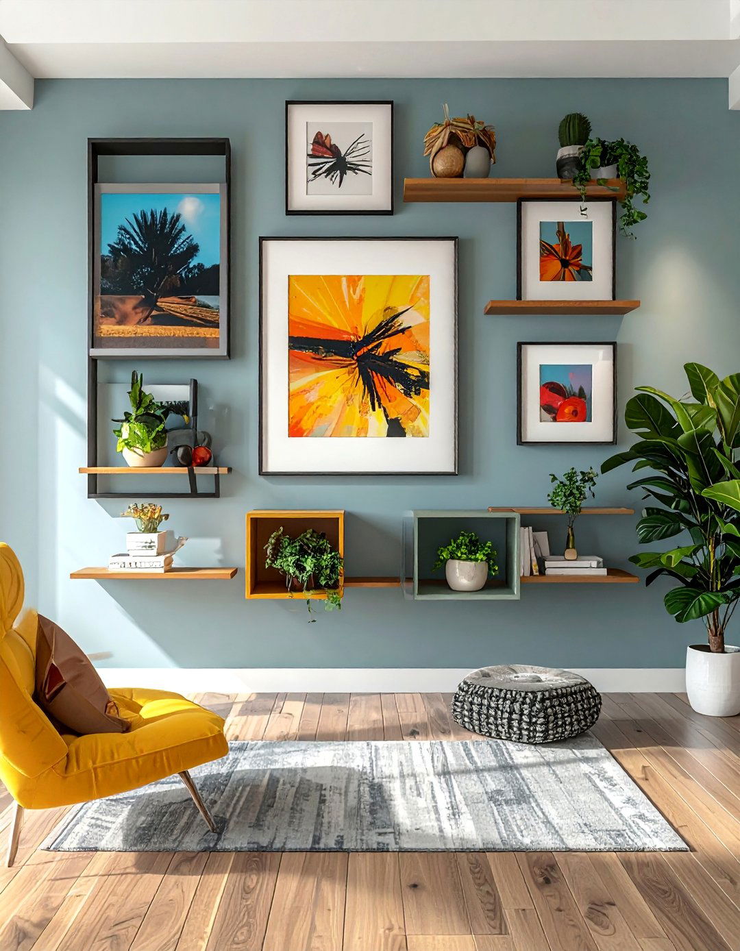 Gallery Wall Storage Systems - 30 Living Room Storage Ideas to Maximize Your Space