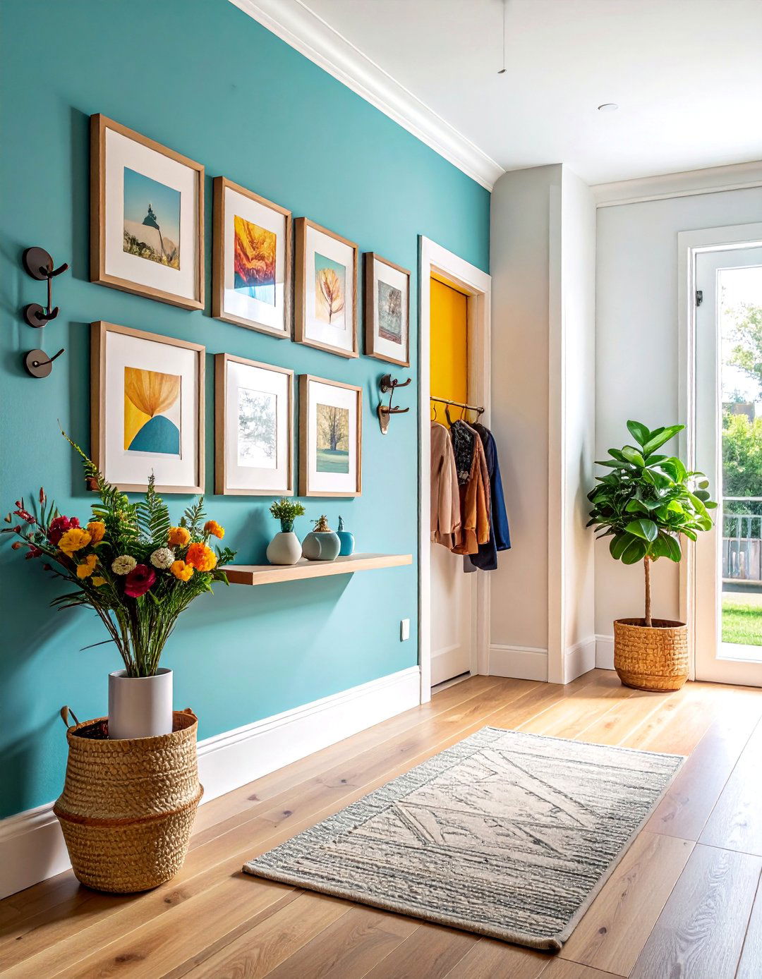 Gallery Wall with Functional Elements
