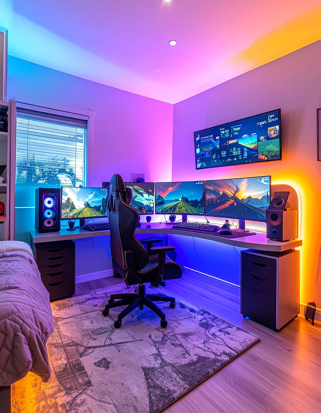 Gaming Command Center - 40 Teen Room Ideas for a Fun and Functional Space