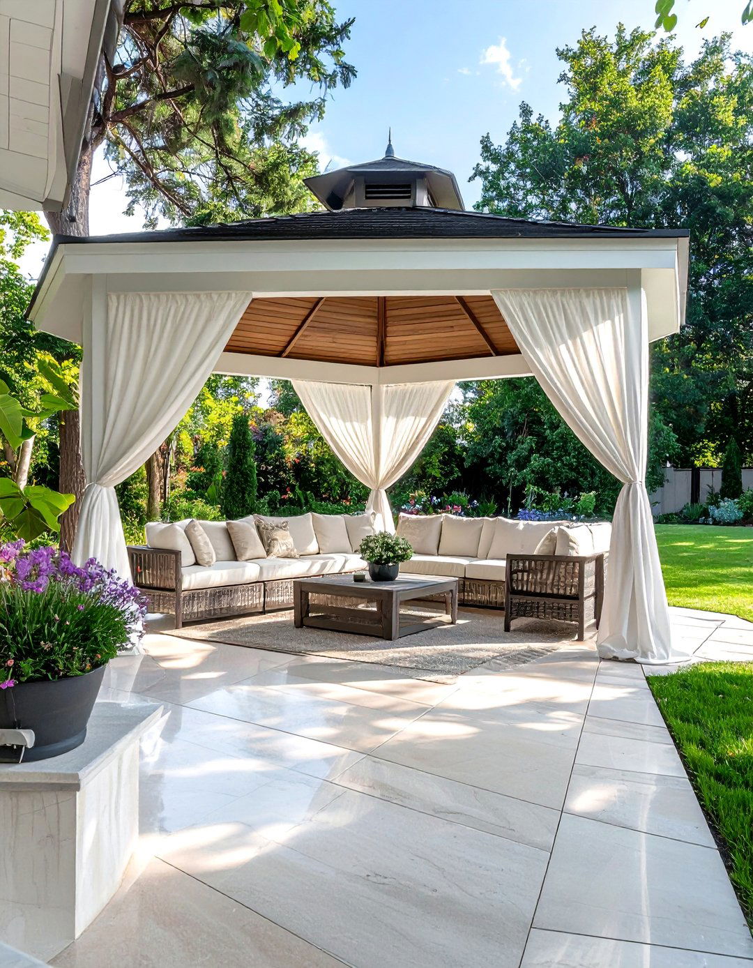 Gazebo Entertainment Pavilion - 25 Backyard Oasis Ideas for Relaxing Outdoor Spaces