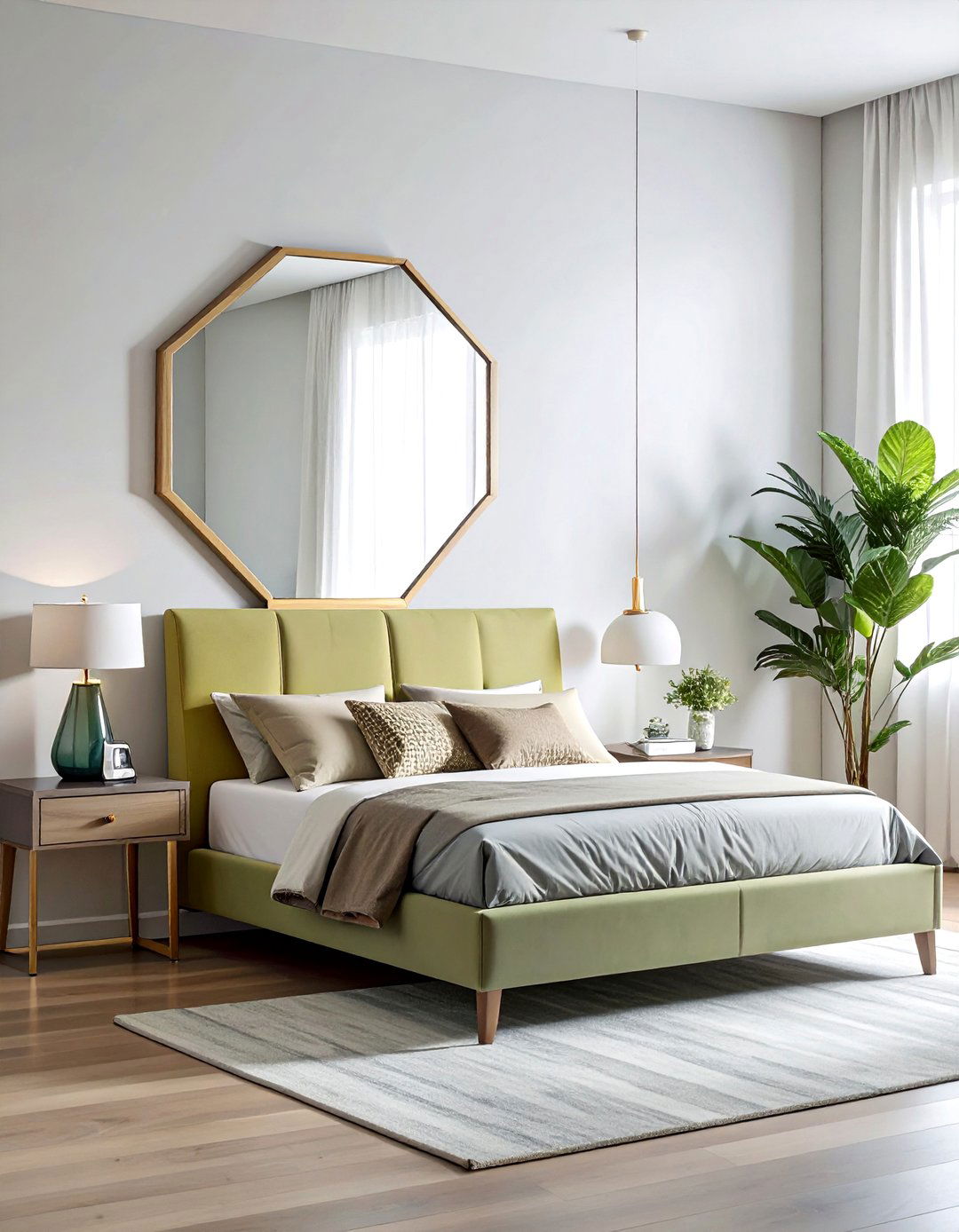 Geometric Hexagonal Mirrors