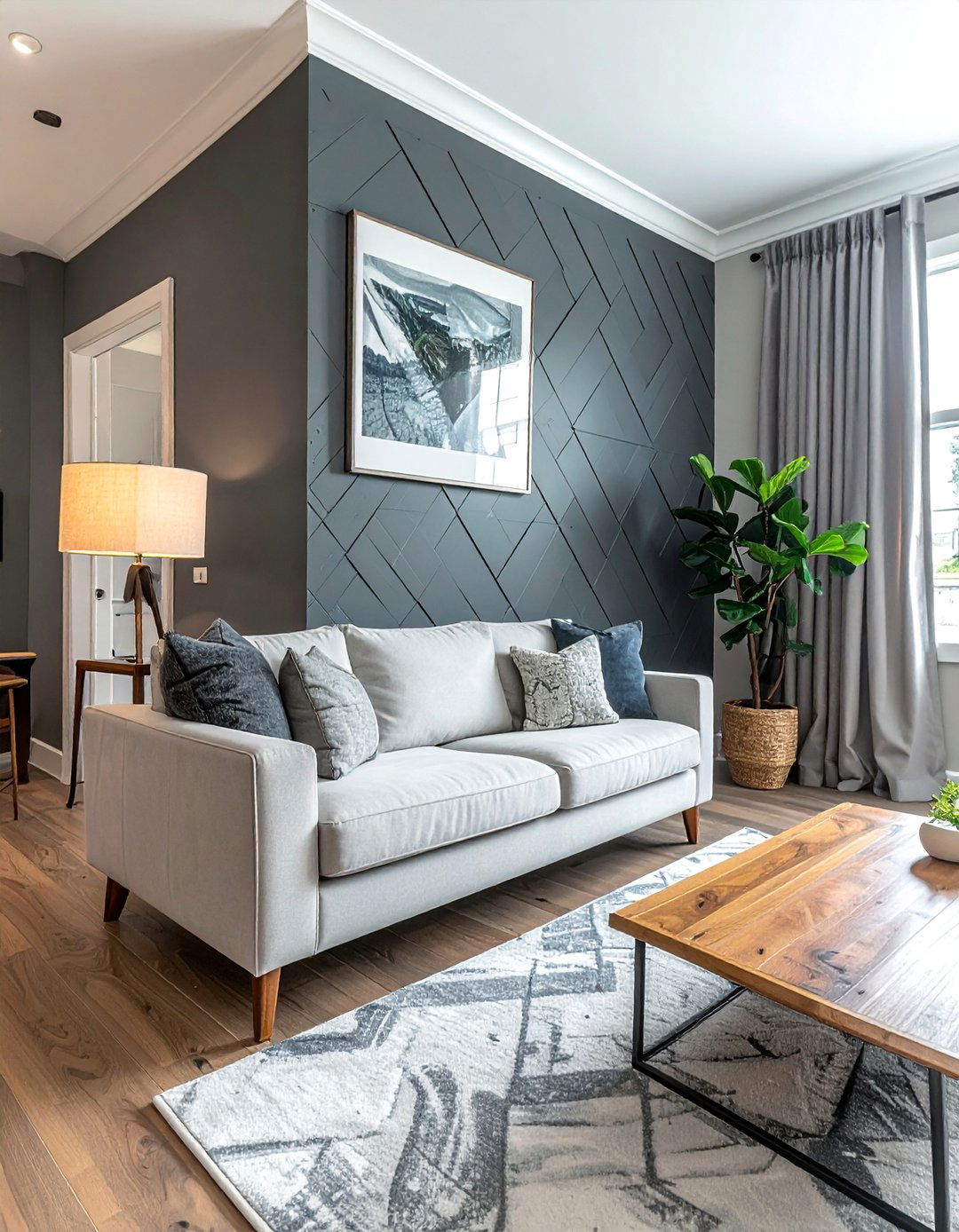 Geometric Shiplap Accent Wall - 40 Shiplap Accent Wall Ideas for Modern Home Decor