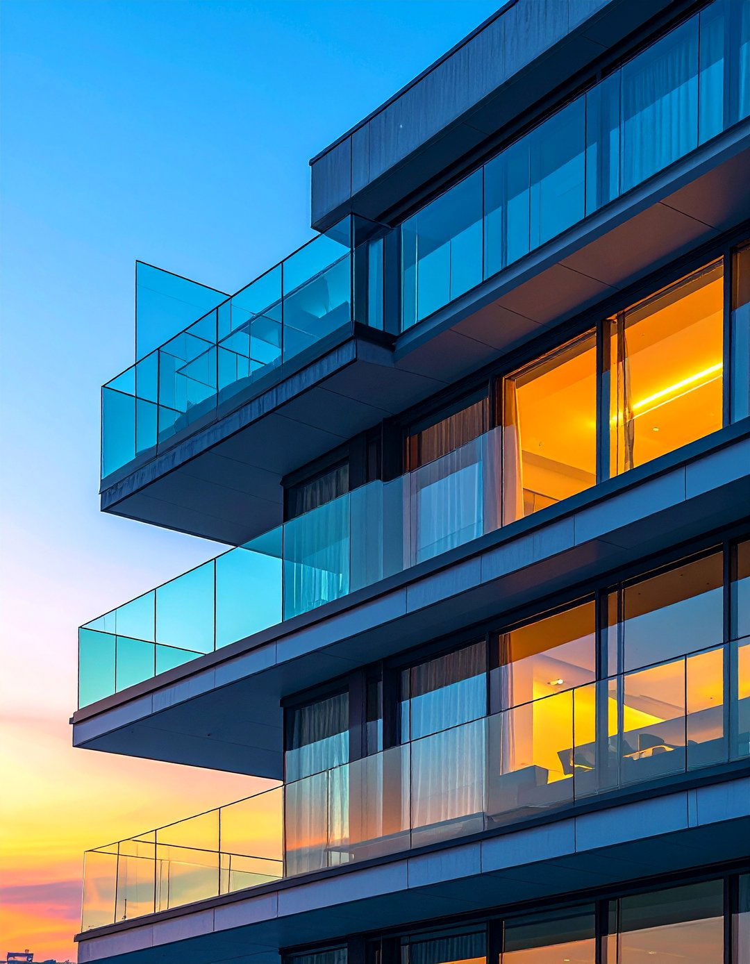 Glass Balcony Multi Level Integration - 25 Glass Balcony Design Ideas for a Modern and Open Feel
