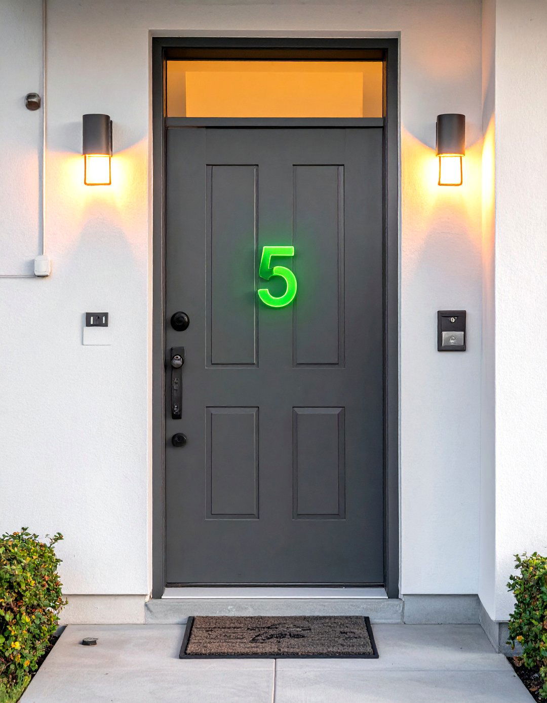 Glow in the Dark House Numbers - 40 House Number Ideas for Curb Appeal