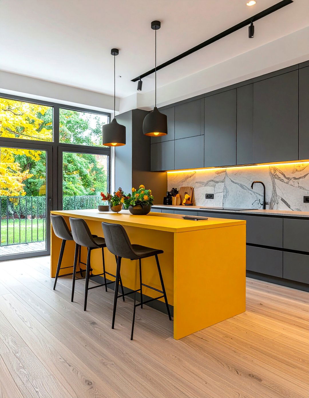 Goldenrod and Slate Gray Palette - 40 Warm Color Palettes for Every Room in the House