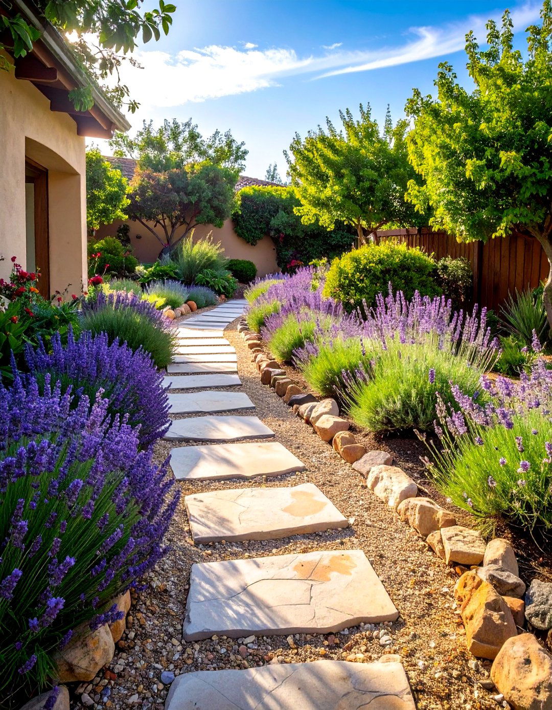 Gravel and Decomposed Granite Pathways - 20 Front Yard Spanish Style Landscaping Ideas